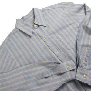 J.CREW Men's Shirt Striped Long Sleeves Buttoned sky blue Size S